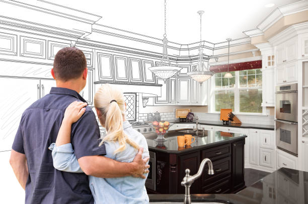 Custom kitchen cabinets installed in a South Haven home